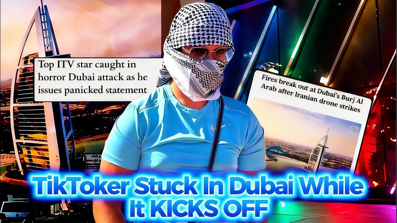 Тиктокерша ЗАСТРЯЛА в Дубае, пока всё это НАЧИНАЕТСЯ 😱! | Прямая трансляция с балкона более 8 часов