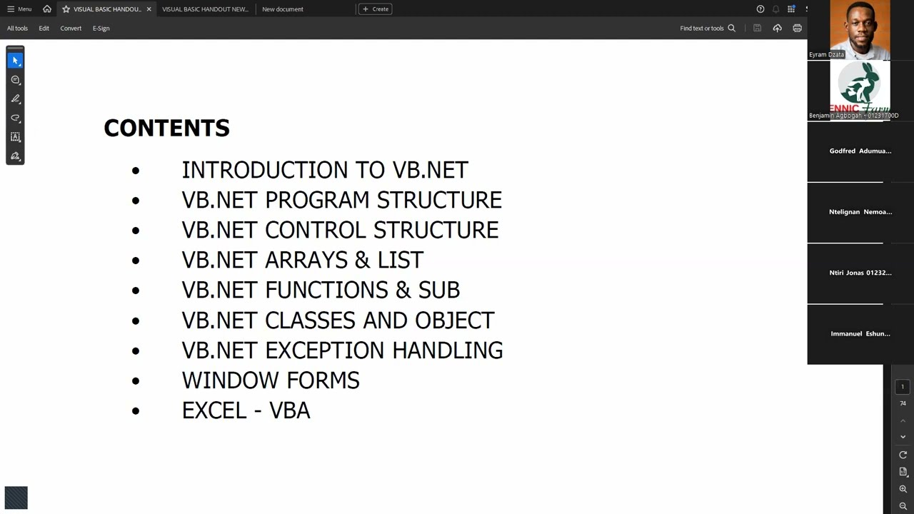 Introduction to Visual Basic .Net Programming | VB.NET