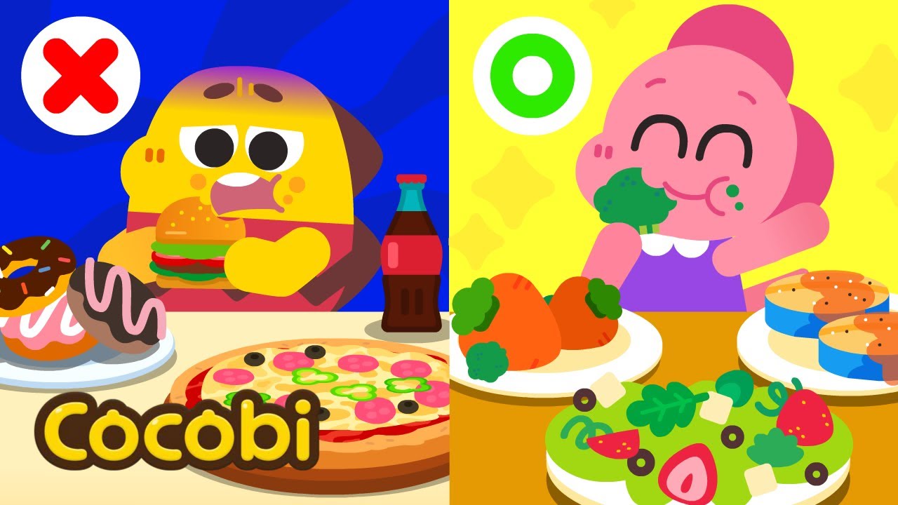 ¡Come comida sana y rica!🍎🥦 | Canciones Infantiles | Kids Songs | Cocobi