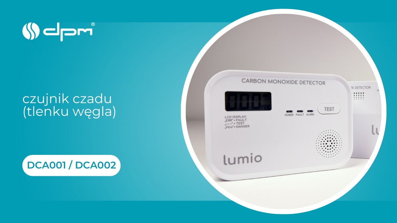 Czujniki czadu LUMIO | Skuteczna ochrona przed tlenkiem węgla (CO)