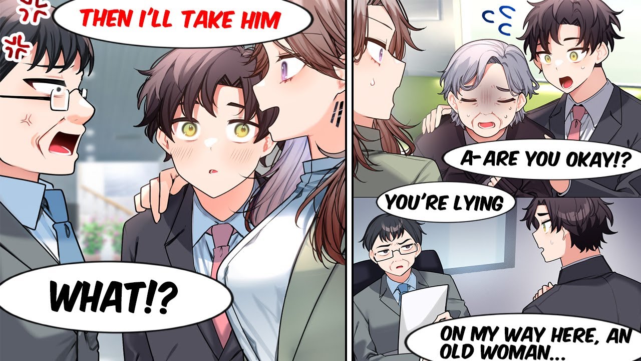 [Manga Dub] Late for an Interview After Helping Someone… Then a Beauty Picked Me Up?! [RomCom]