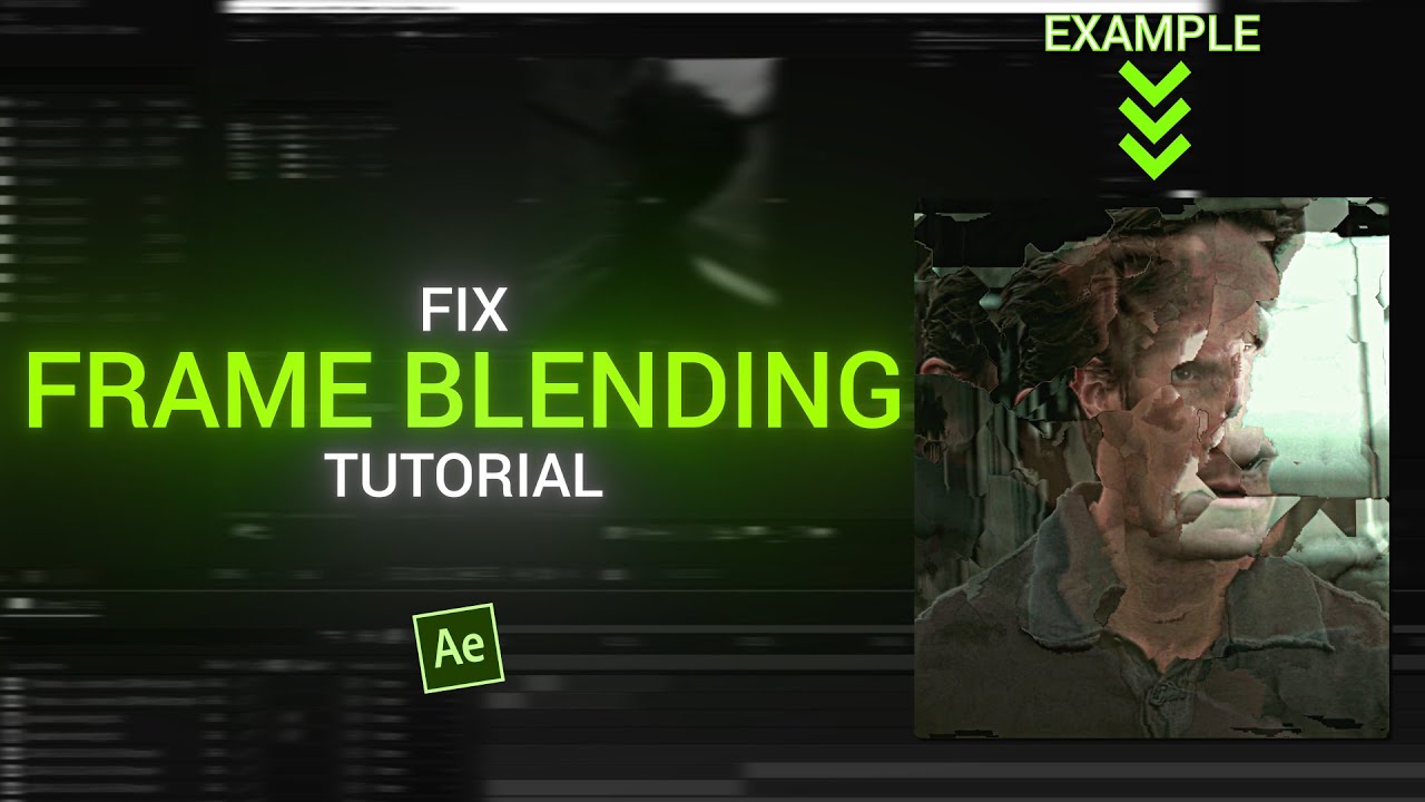 fix FRAME BLENDING GLITCH problem in 1 minute - after effects tutorial