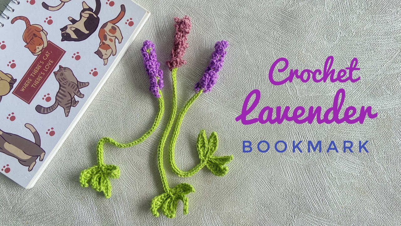 Crochet Lavender Bookmark 🪻 | Easy Crochet Bookmark for Beginner 🪻