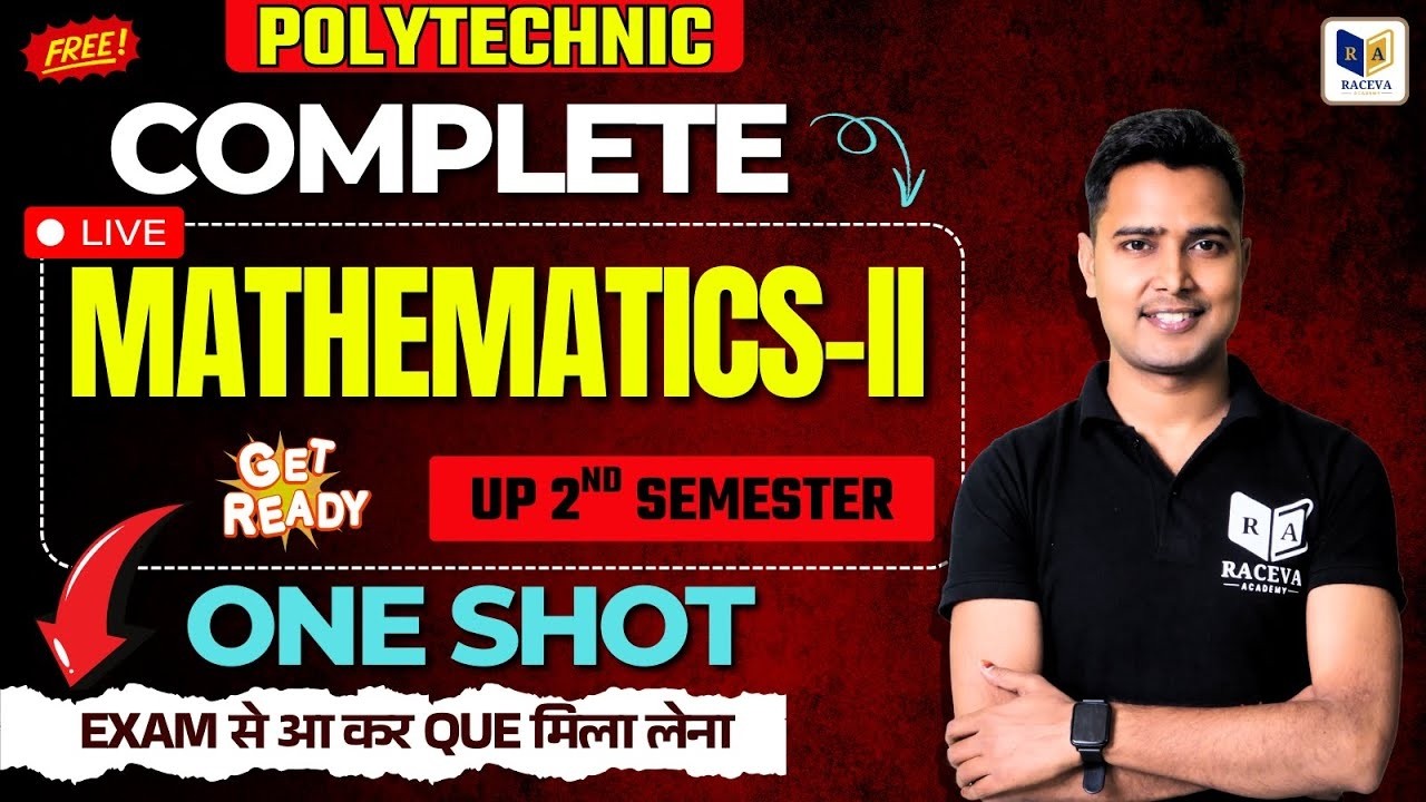 Polytechnic Mathematics-II Complete One Shot 2026 | UP Polytechnic 2nd Semester Maths Full Course