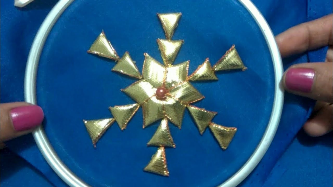 Gota Patti work | gota flower | gota embroidery | gota saree design