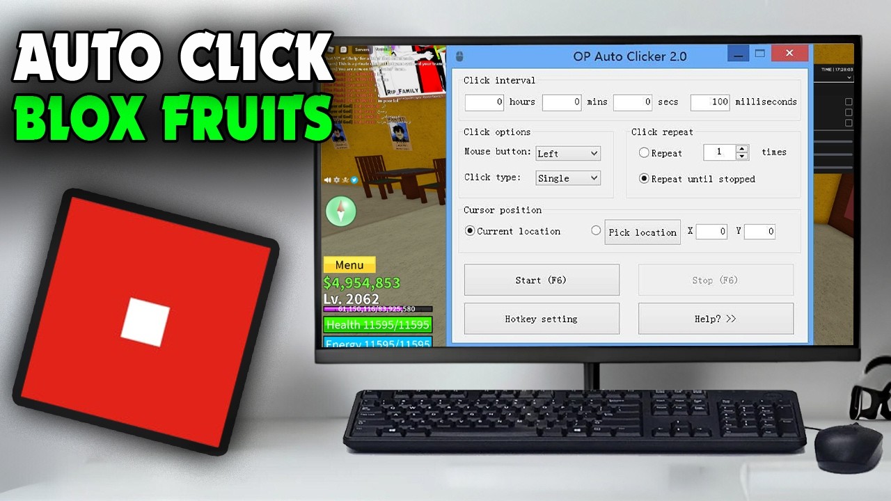 Как настроить автокликер в Blox Fruits | Получите автокликер в Roblox