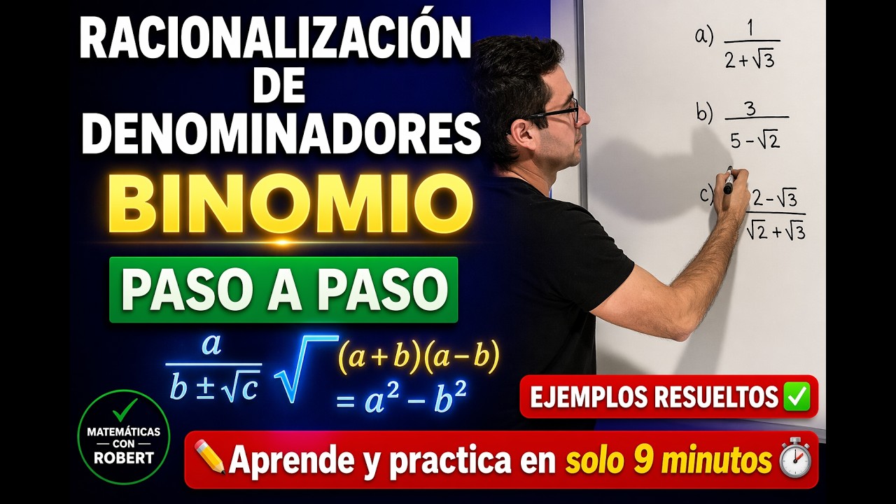 RACIONALIZACIÓN DE DENOMINADORES BINOMIO ➕ Ejercicios Resueltos ✅