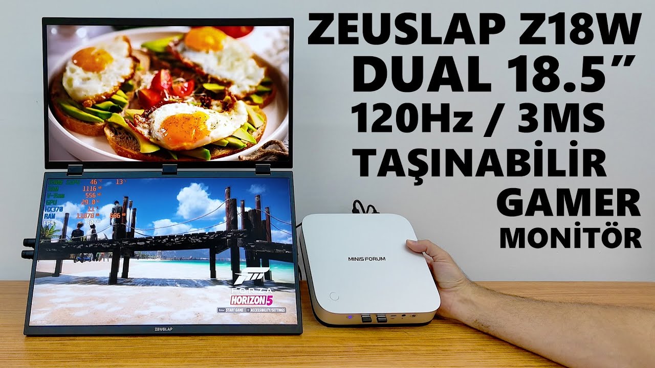 Zeuslap Z18W Taşınabilir 120Hz IPS Gamer Dual Monitör !