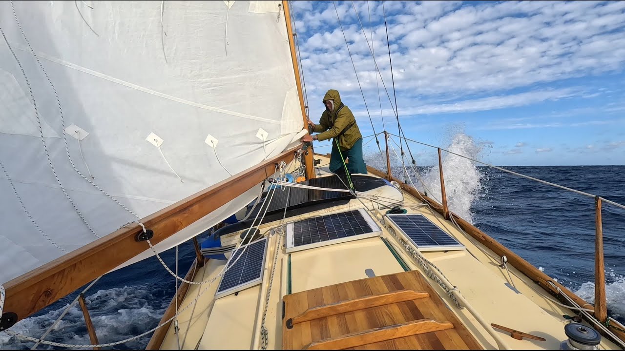 A Rogue Wave & Sheet to Tiller Steering | Sailing Eleutheros EP50