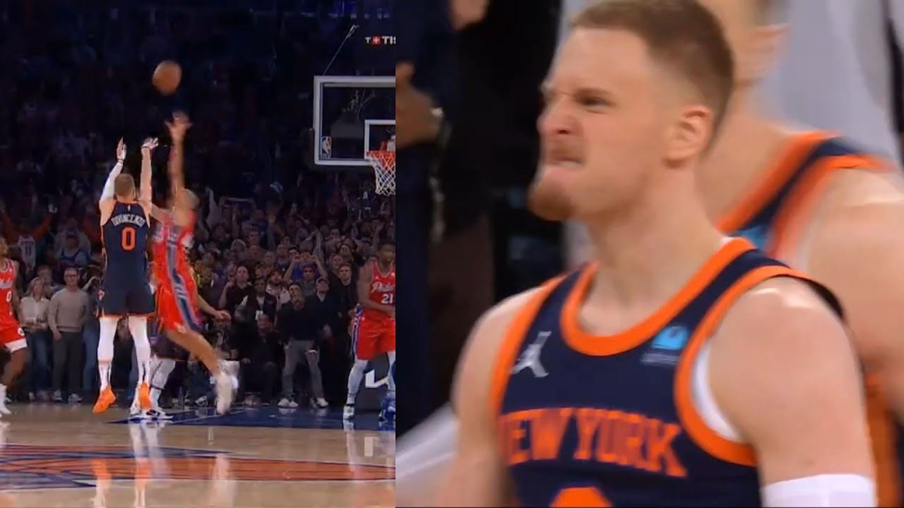 MOST INSANE ENDING Donte DiVincenzo hits game winner vs 76ers after Brunson 3 😱