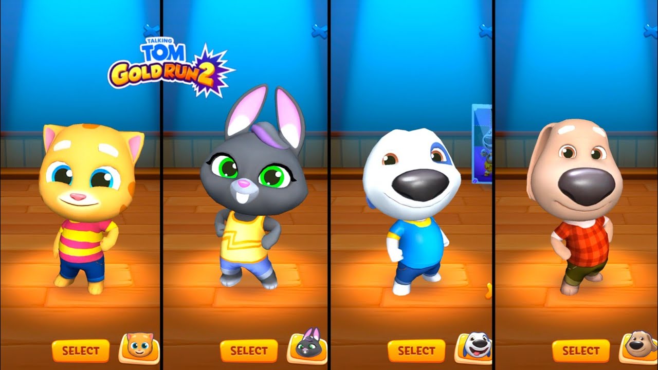 Talking Tom Gold Run 2 Becca vs Hank vs Ginger vs Ben Android iOS Gameplay