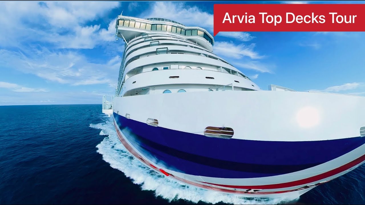 P&O Arvia tour of her top decks. Including decks 16,17,18 and 19. #pocruises #arvia #helloarvia