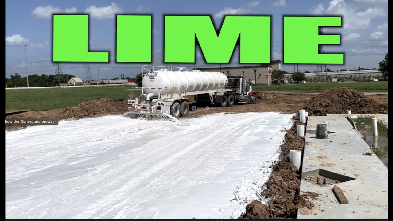 How to Lime a Parking lot before placing the Concrete