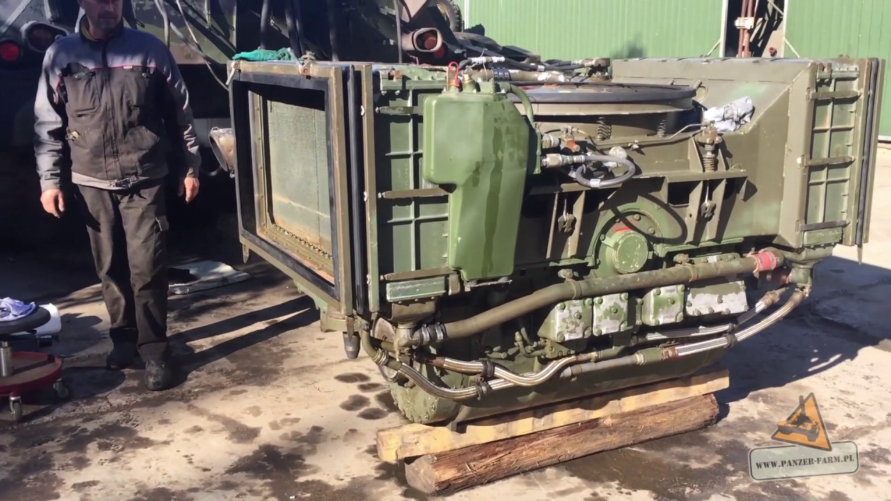 TANK Engine Sound Leopard 1 START UP DIESEL POWER