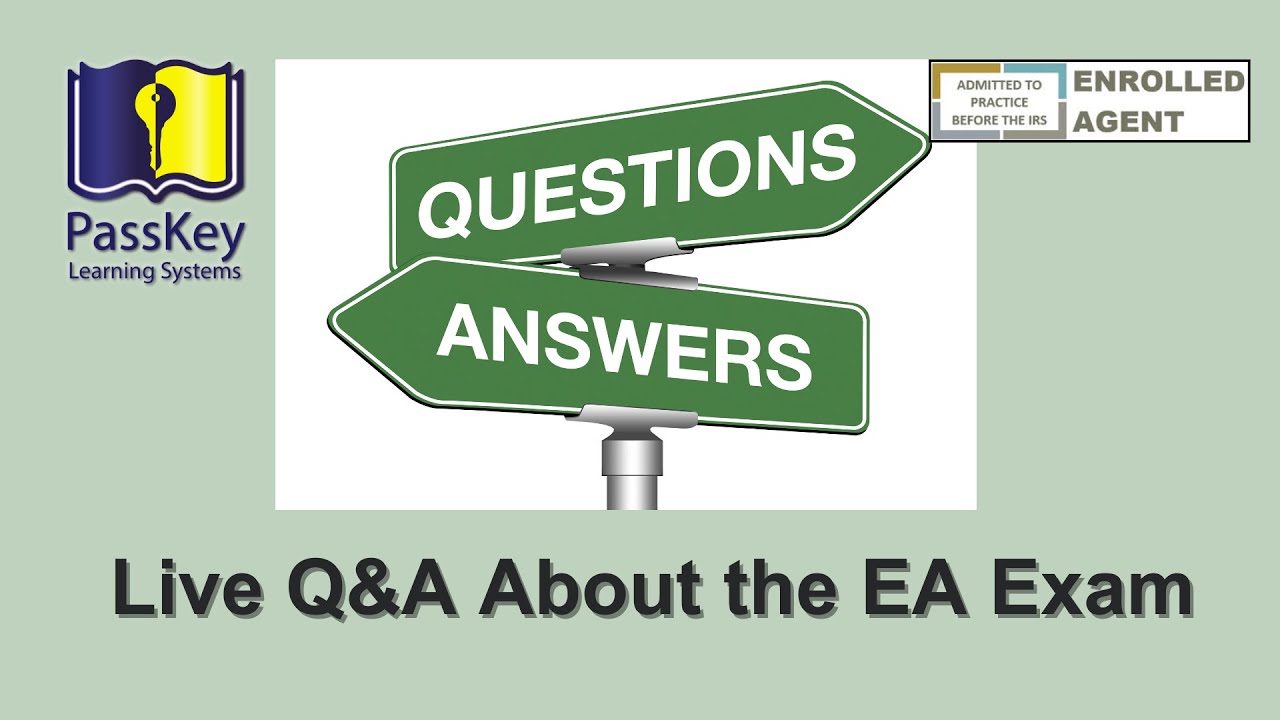 Live Q&A About the EA Exam (Should I Take the 3 Exam Parts in Order?)