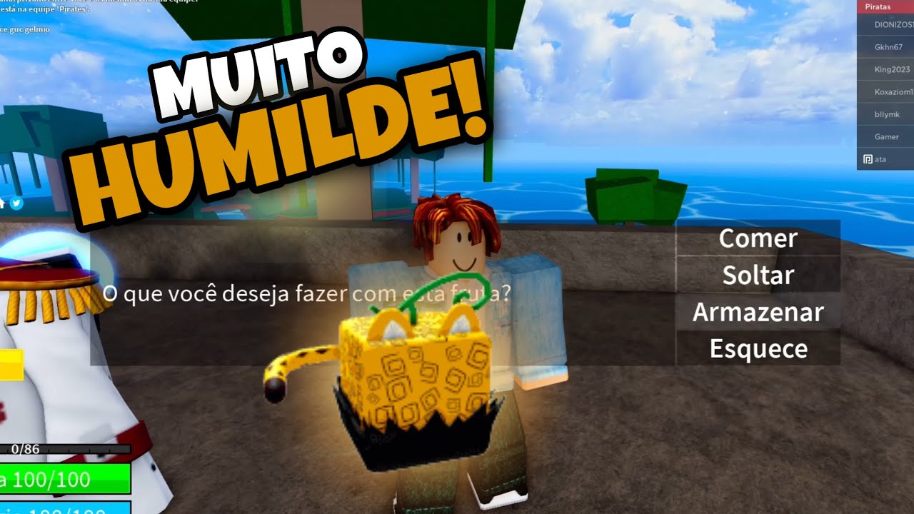 TESTEI A HUMILDADE DAS PESSOAS NO BLOX FRUITS