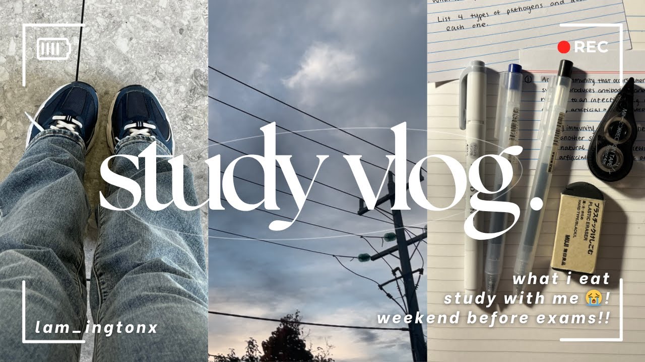 study vlog | 🥣🔖🌀 | study with me, what i eat, weekend in my life, exam prep
