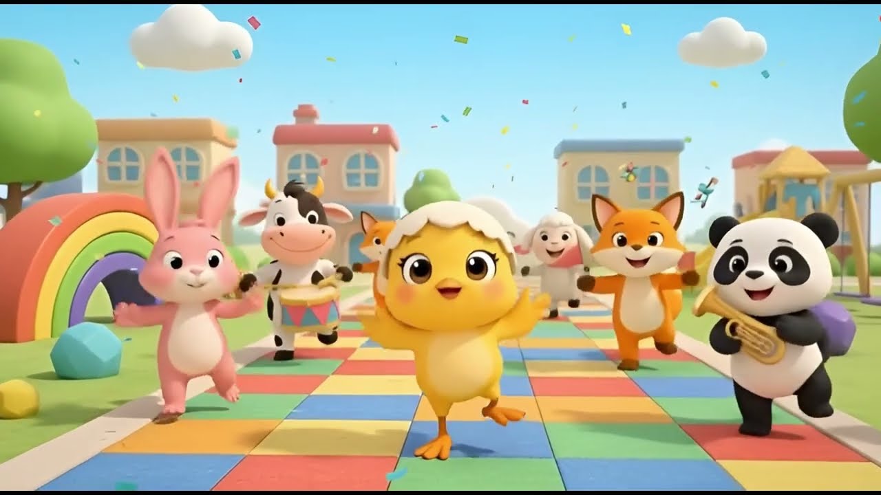 Shapes Song for Kids 2026 | March & Dance with Koky the Chick🐣