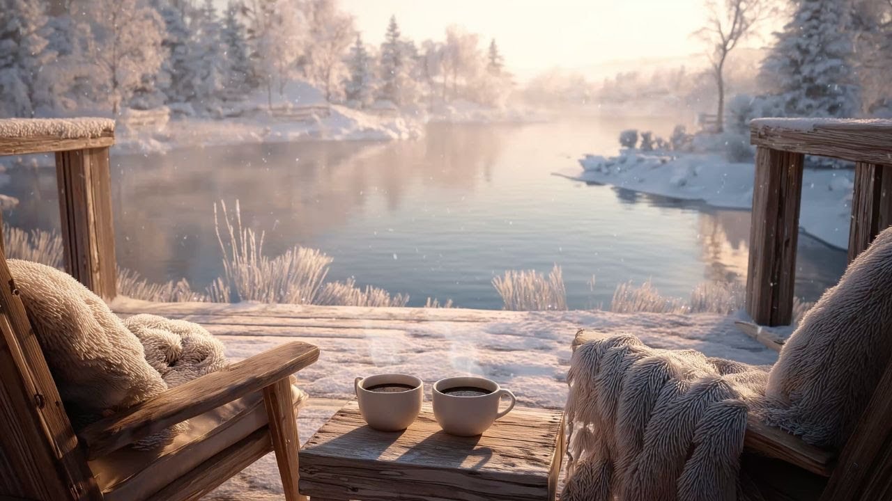 Tea Time on the Terrace ☕ | Gentle Piano Music by the Tranquil River for a Peaceful Mood