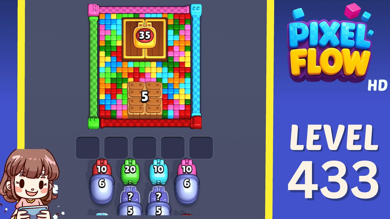 Pixel Flow Level 433 Solution Walkthrough