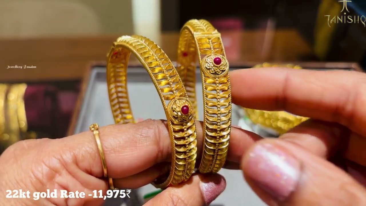 Tanishq 22kt gold Bangle design with price |Tanishq dailywear/Party-wear gold Bangle design |Tanishq