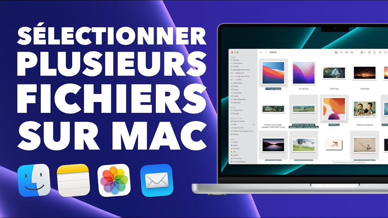 Comment sélectionner plusieurs fichiers sur Mac ? (photos, e-mails, notes, etc.)