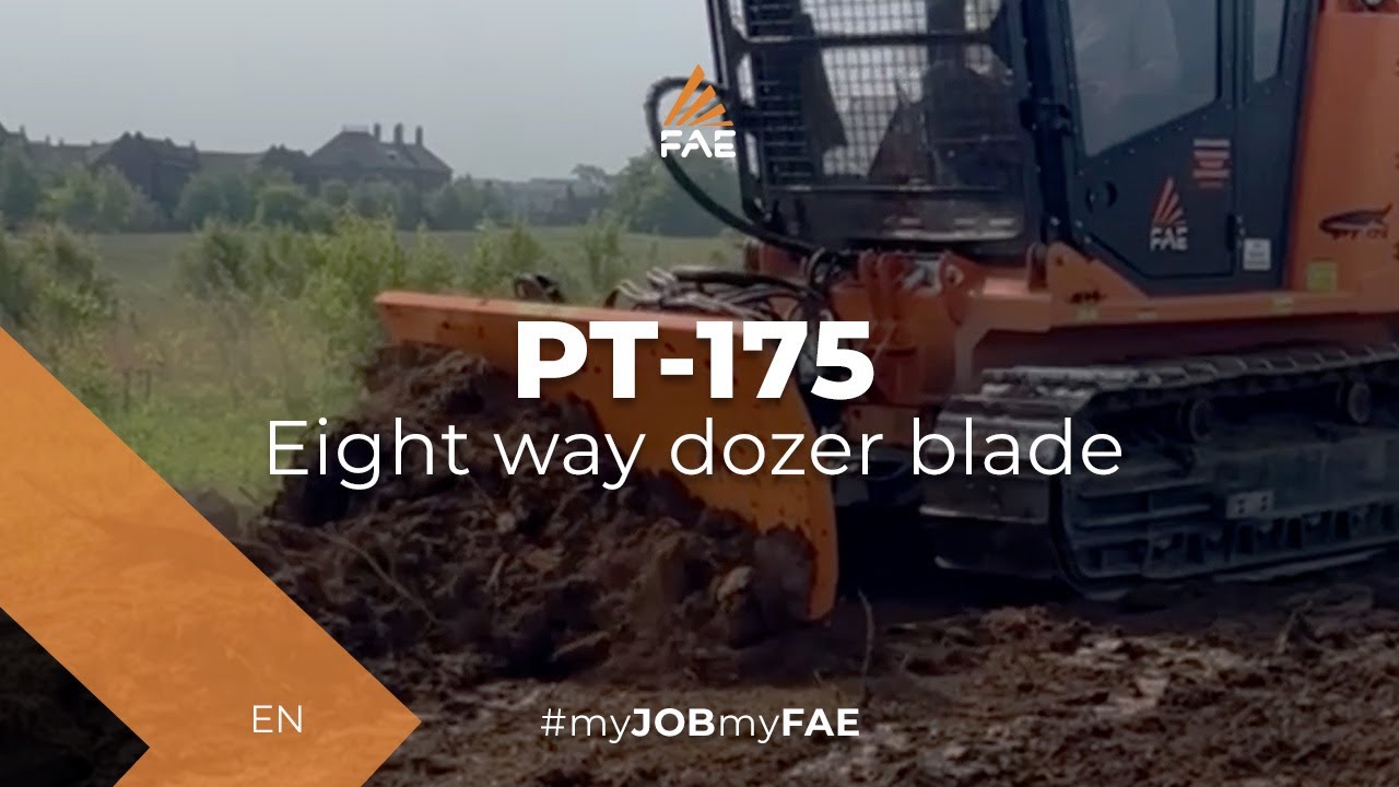 The FAE PT-175 tracked carrier with Eight-Way Dozer Blade - Power and Maneuverability