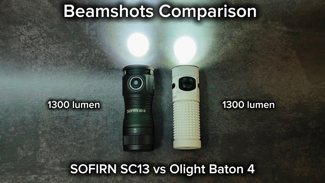 Beamshots Comparison - SOFIRN SC13 SST40 vs Olight Baton 4