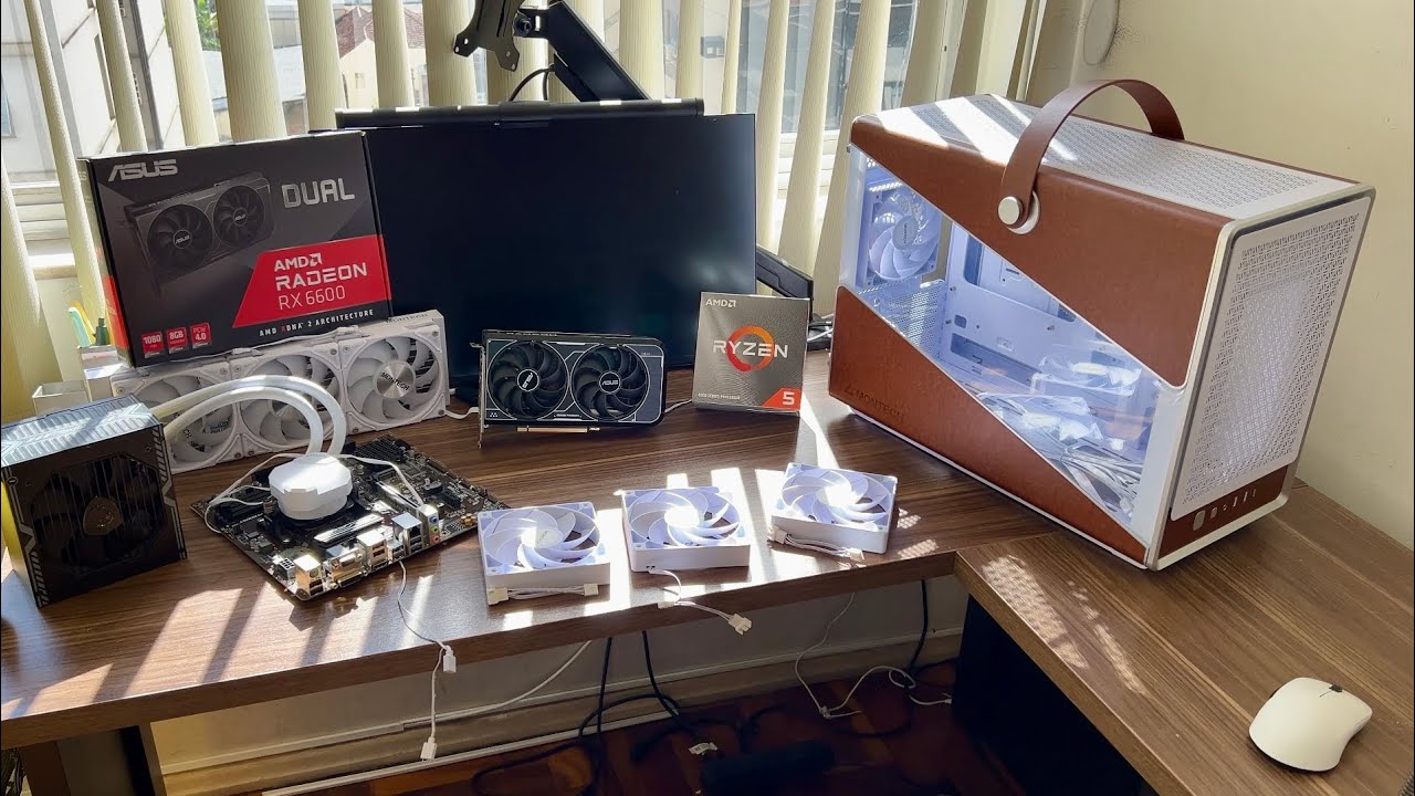 Montando PC Gamer para Roda Tudo RX 6600 e Ryzen 7 5700x3d - Montech Heritage PRO