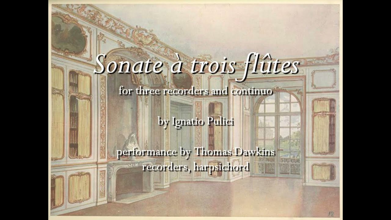 Pulici: Sonate &agrave; trois fl&ucirc;tes (recorders and continuo)