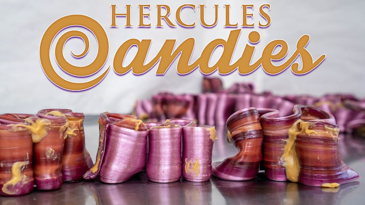 Peanut Butter And Jelly Ribbon Candy (Grape Flavor)