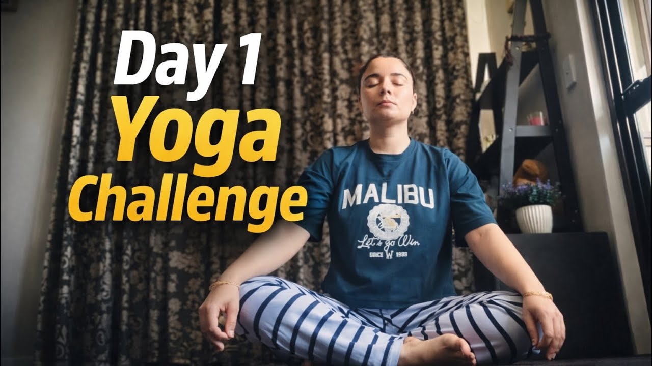 Day 1 of My Yoga Journey | Beginner Friendly Yoga at Home🧘‍♀️ #Day1Yoga  #BeginnerJourney