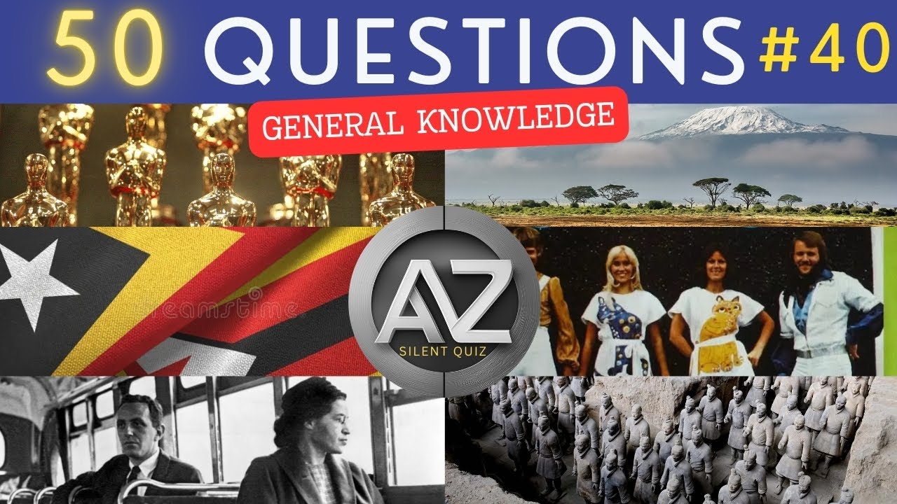 The General Knowledge Quiz #40 ¦ 50 Trivia Questions - Pub Quiz ¦ NO TALKING QUIZ