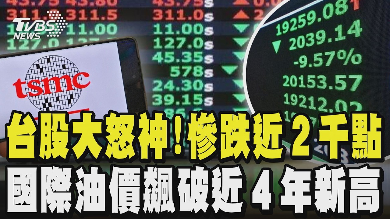 台股大怒神!血洗近２千點 台積電重挫 「這族群」續漲! 網憂「空頭大屠殺」美伊戰事衝擊 國際油價飆破近４年新高！｜TVBS新聞 @TVBSNEWS02