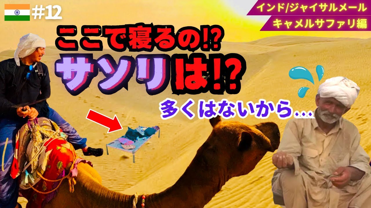 インド・ジャイサルメール砂漠のキャメルサファリが怖すぎた...【インドひとり旅】