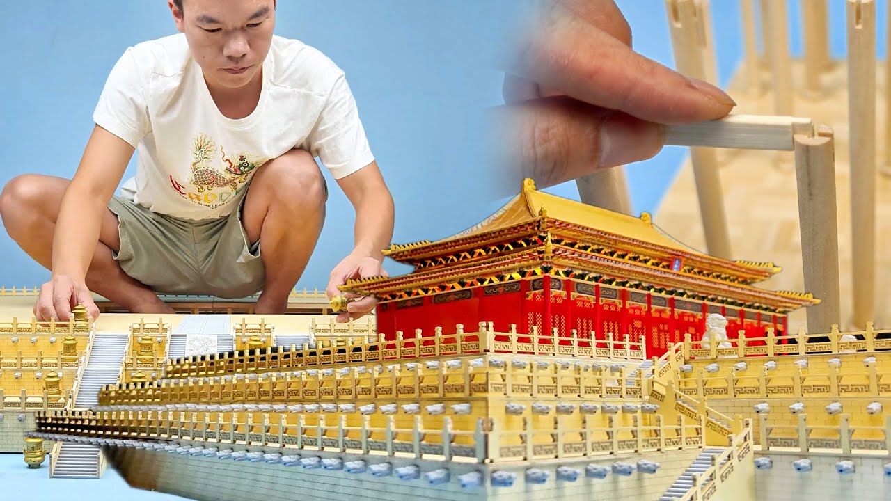 A palace made of bamboo skewers? This master’s craftsmanship is truly mind-blowing!【tianliang】