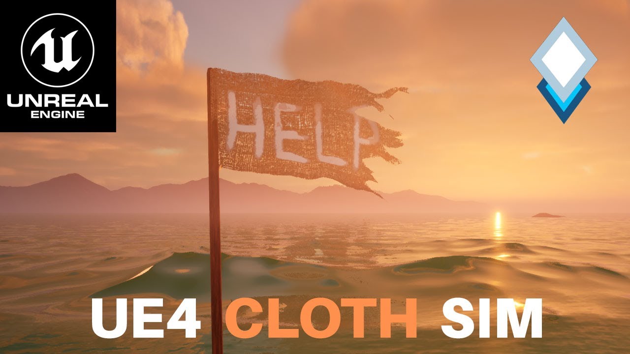 UE4.26 Simulate a Cloth Flag