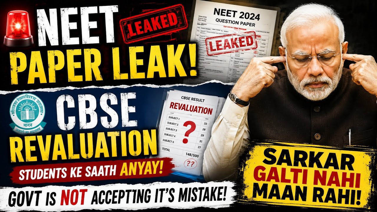 NEET paper leak CBSE revaluation Govt failure 