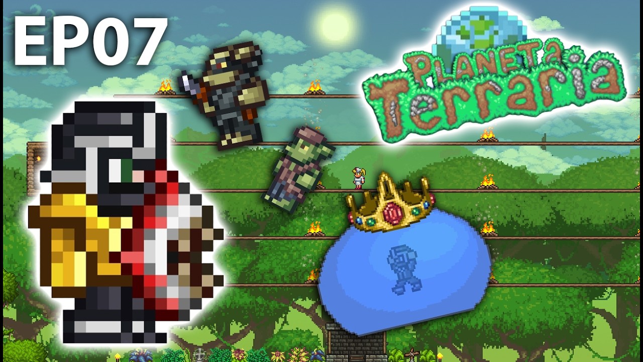PLANETA TERRARIA EP07: Derrotamos al REY SLIME y INVASIÓN SORPRESA