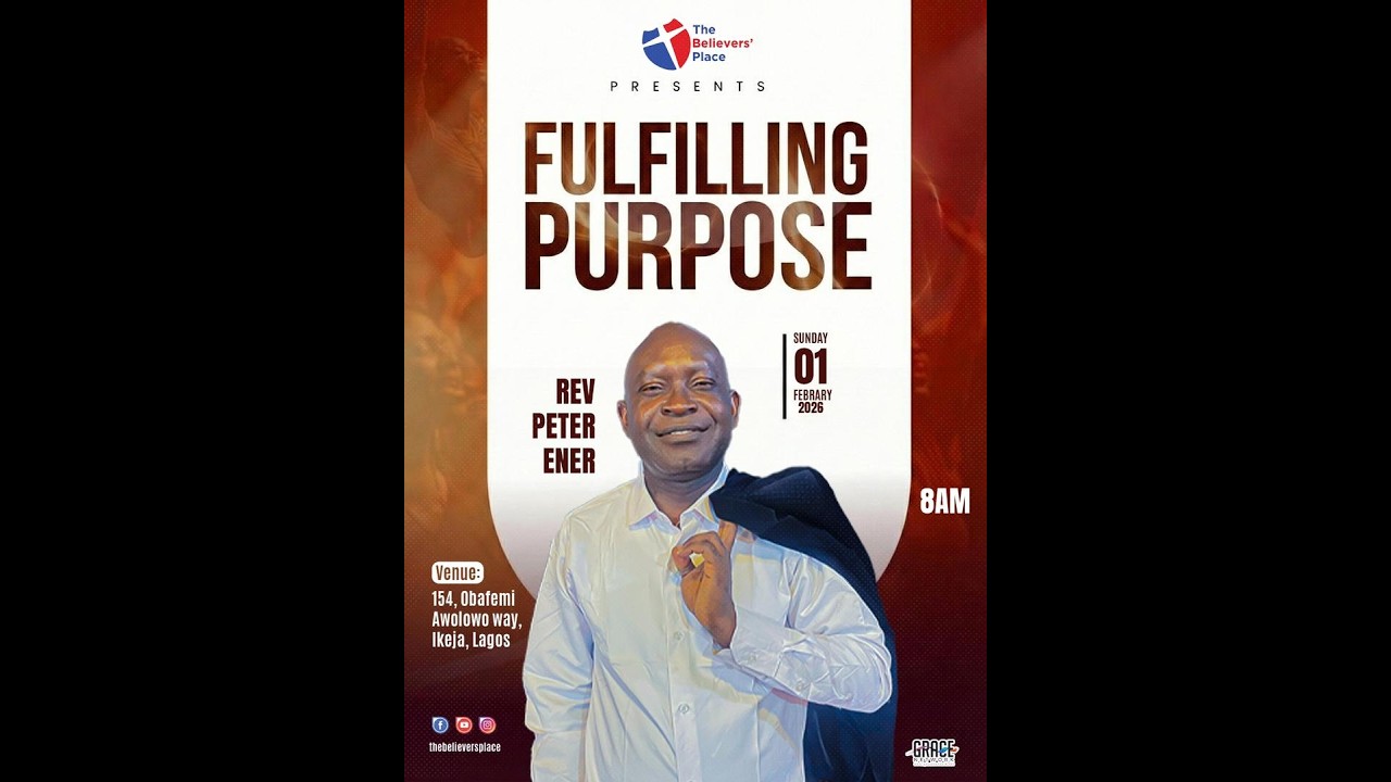 Sunday Service - Fulfilling Purpose -  Rev.Peter Ener 1/2/2026