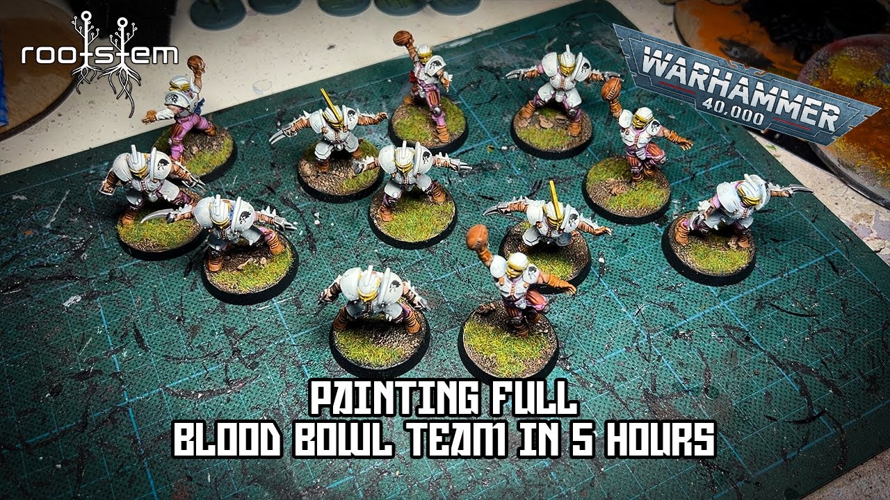 Покраска полной команды Human Blood Bowl за 5 часов