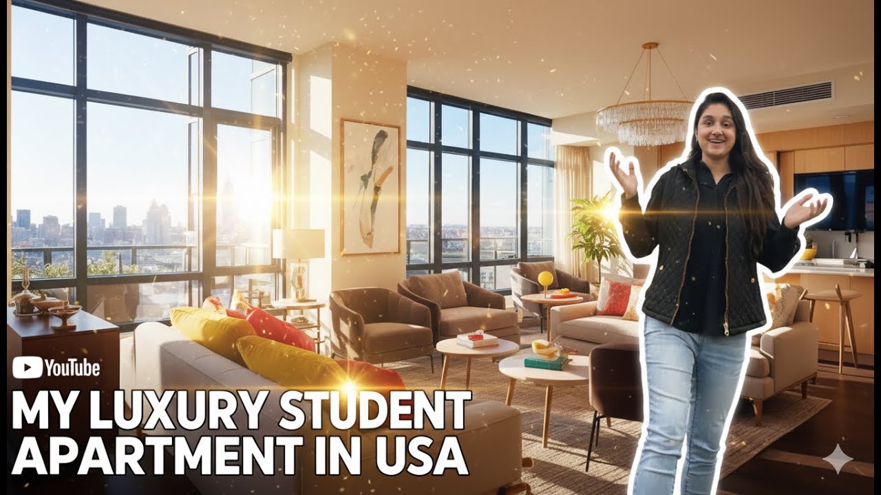 My NEW LUXURY Apartment Tour || USA Student Life