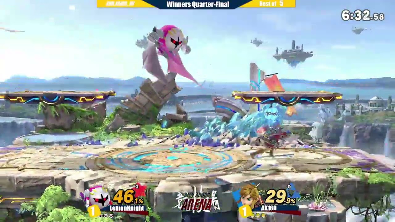 Ann Arbor Arena 104 Winners Quarters AK160 (Link) vs. LemonKnight (Meta Knight)