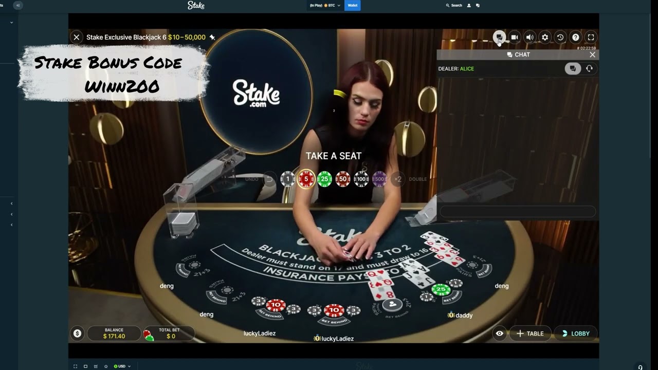 Suited Trips On Blackjack Insane Win!!
