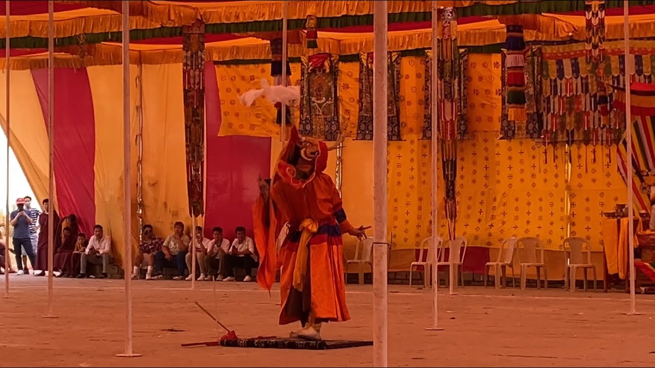 Shava cham at Rigon Thupten Mindrolling Monastery, Odisha .