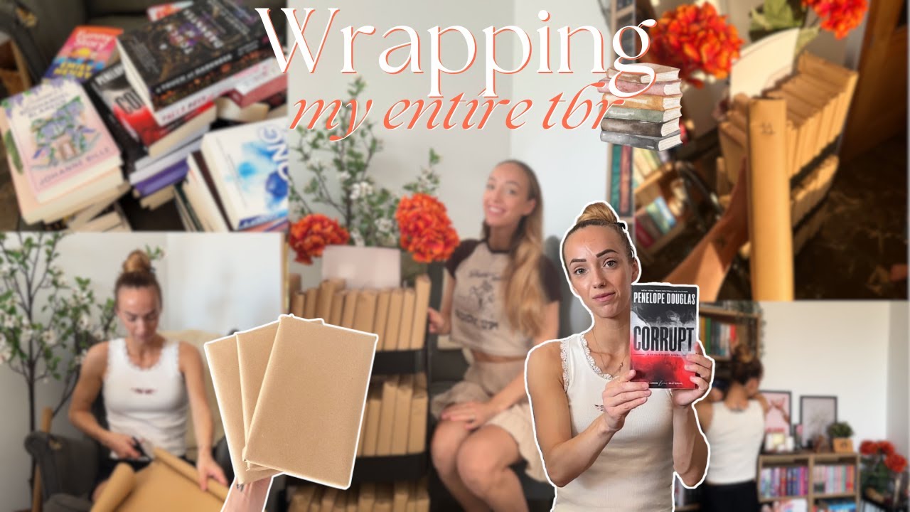 I wrapped all my unread books (don't judge me) 🎁📚🤫