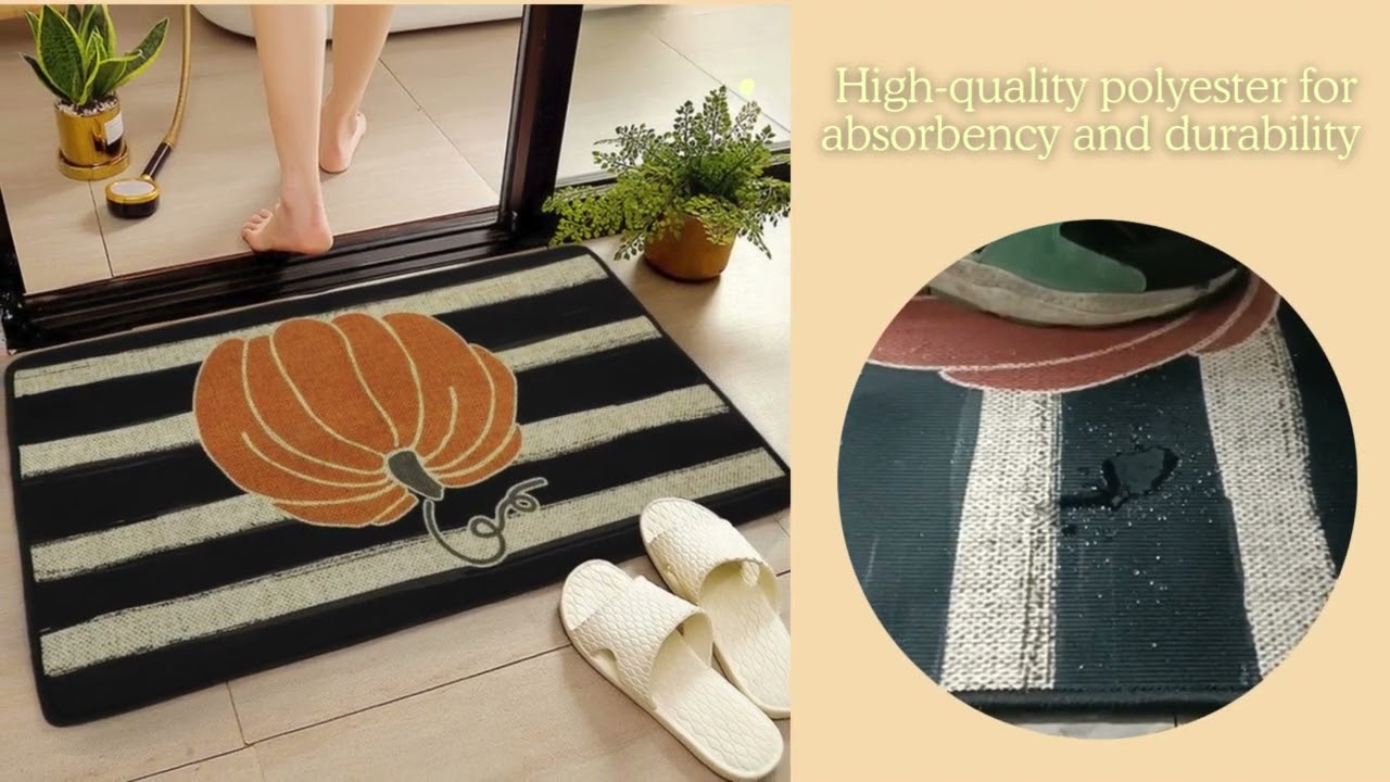 Bring the enchantment of fall to your doorstep with our Harvest Welcome Mat &ndash; cozy embrace!