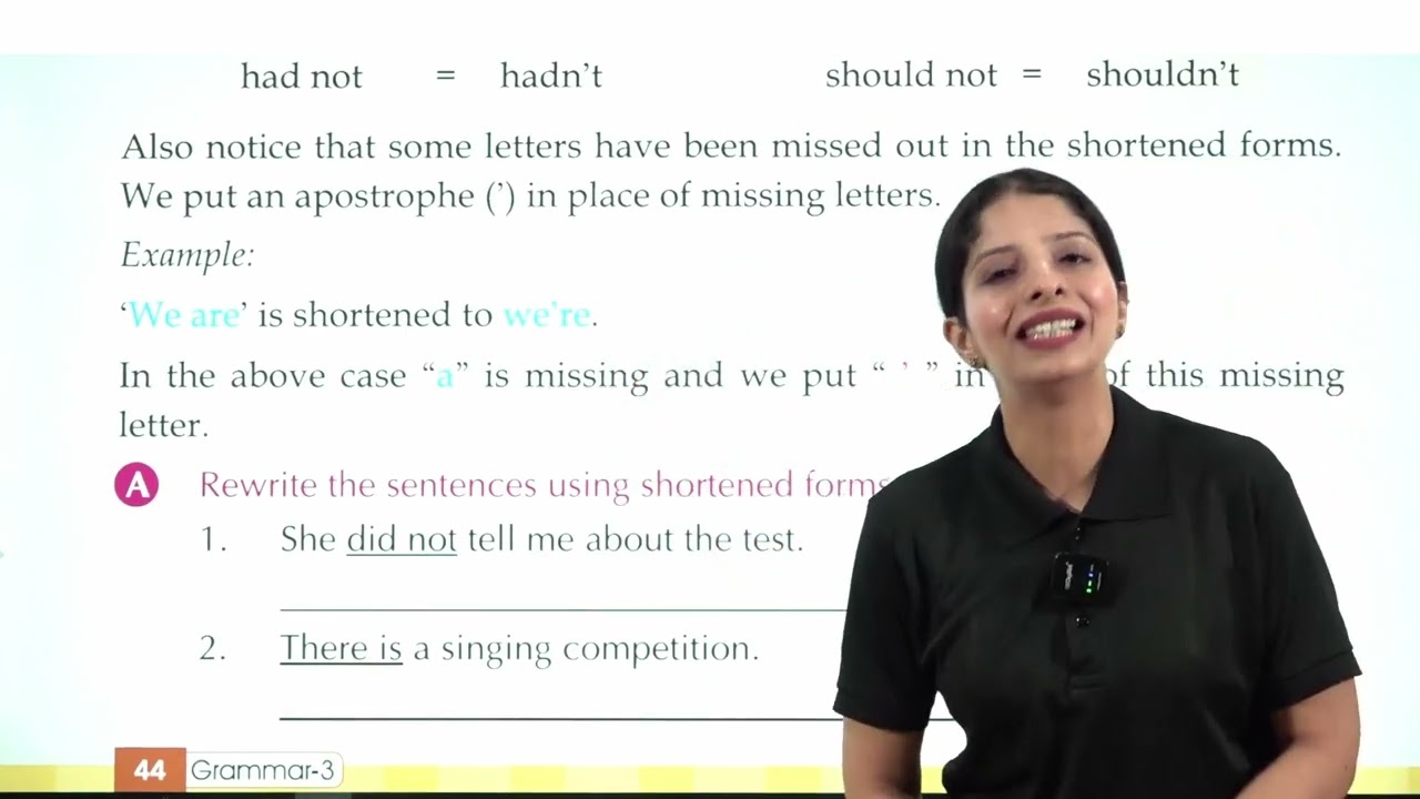 THE GRAMMAR ODYSSEY -3  Ch 11 SHORT FORMS