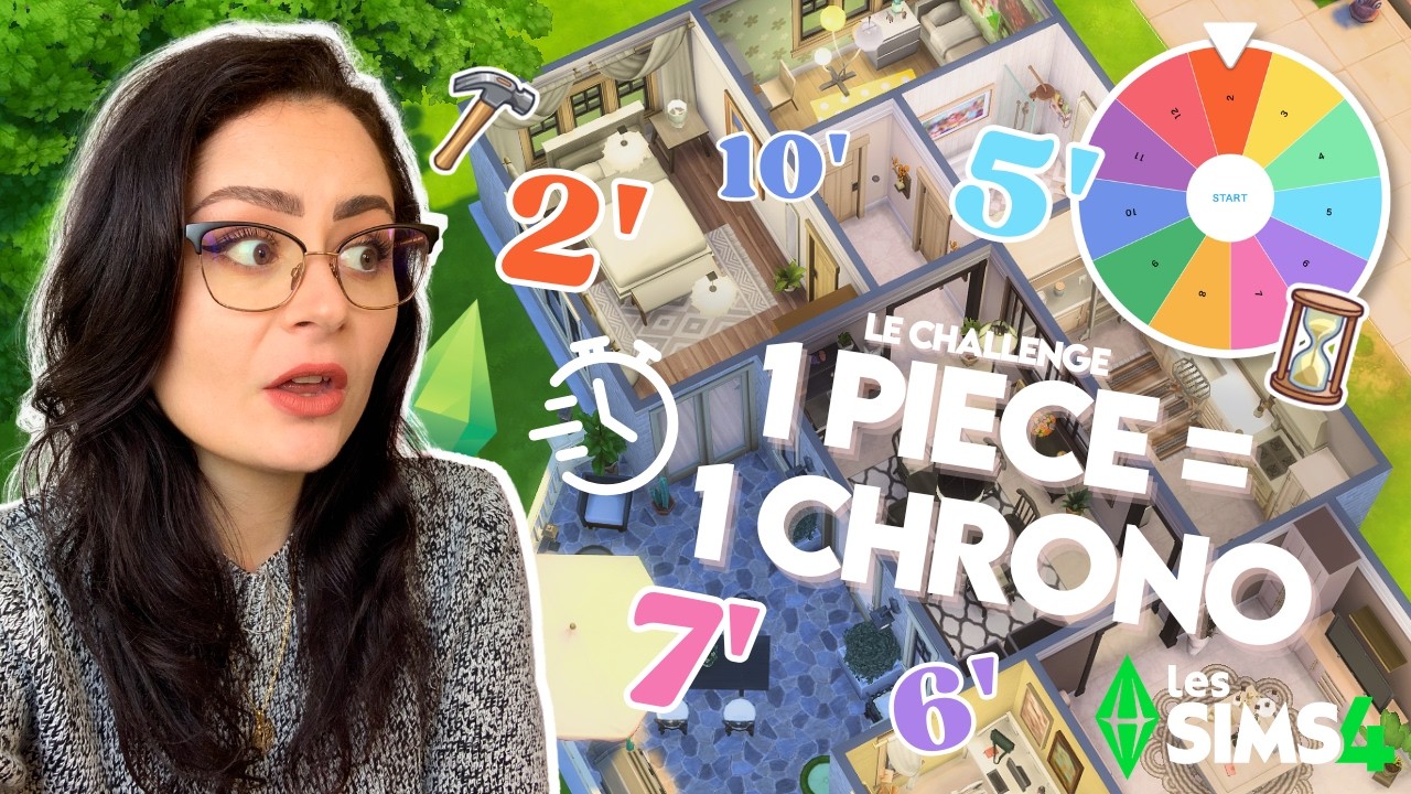 1 Pièce = 1 Chrono… j’ai paniqué (🫣) ⏱️ | Challenge Construction Sims 4