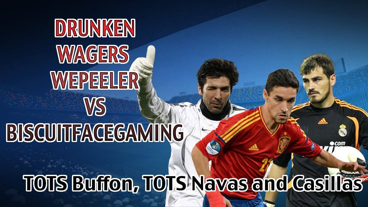 Drunken FIFA 13 UT - REMATCH vs BiscuitfaceGaming Wager #10 TOTS BUFFON vs TOTS Navas & Casillas